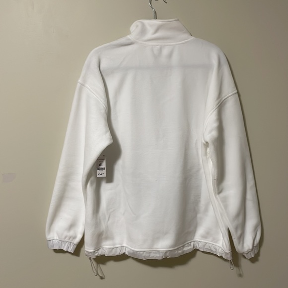 Ardene - Oversized Polar Fleece Half Zip Sweatshirt - White - Small - Picture 3 of 5